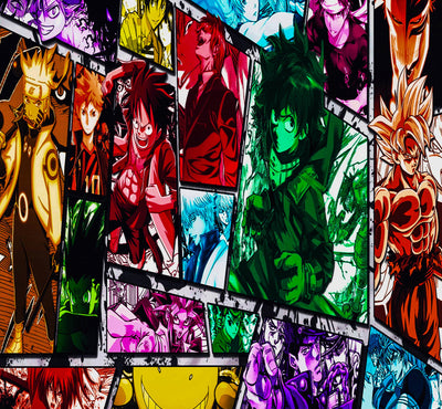 Anime Crossover OP DBZ Leinwand Bilder Wandbilder - Hochwertiger Kunstdruck A3708