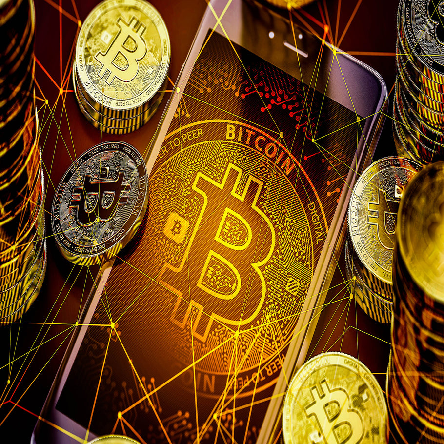 Leinwand Bitcoins Digital Gold Bilder Wandbilder - Hochwertiger Kunstdruck A3717