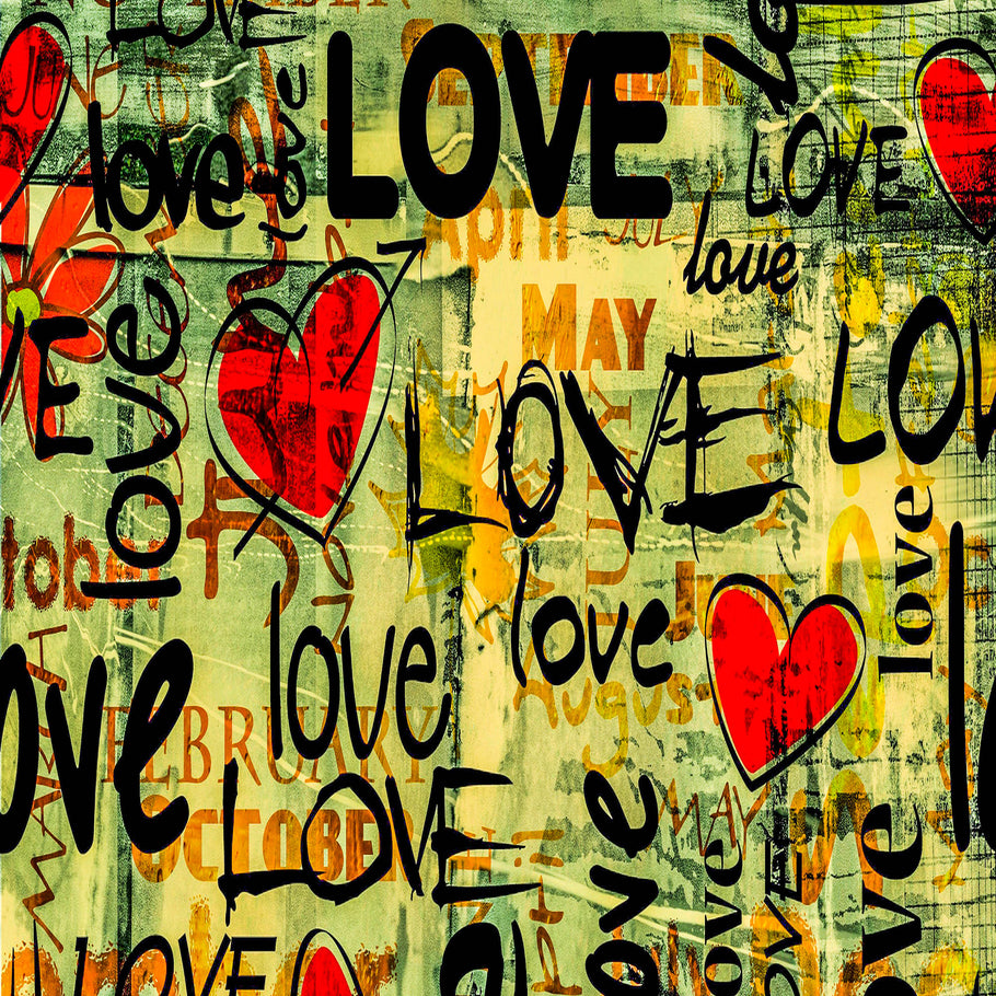 Leinwand Liebe Love Geschenk Bilder Wandbilder - Hochwertiger Kunstdruck A3768
