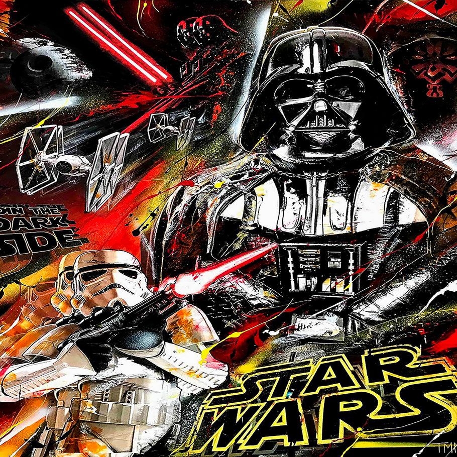 Leinwand Bilder Star Wars Pop Art Wandbilder - Hochwertiger Kunstdruck A3842