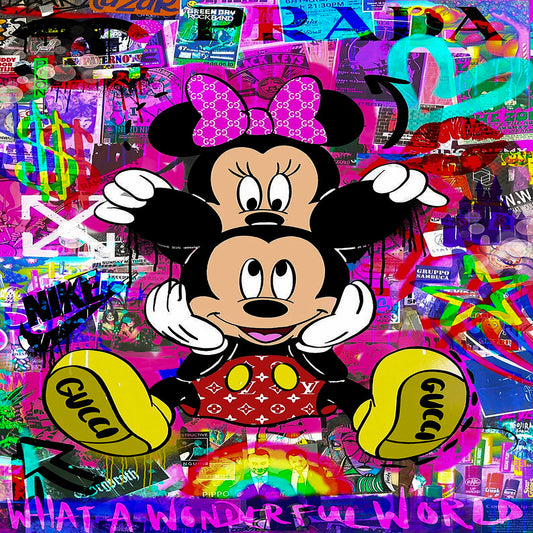 Leinwand Bilder Mickey Disney Kunst Pop Art Wandbilder - Hochwertiger Kunstdruck A3860