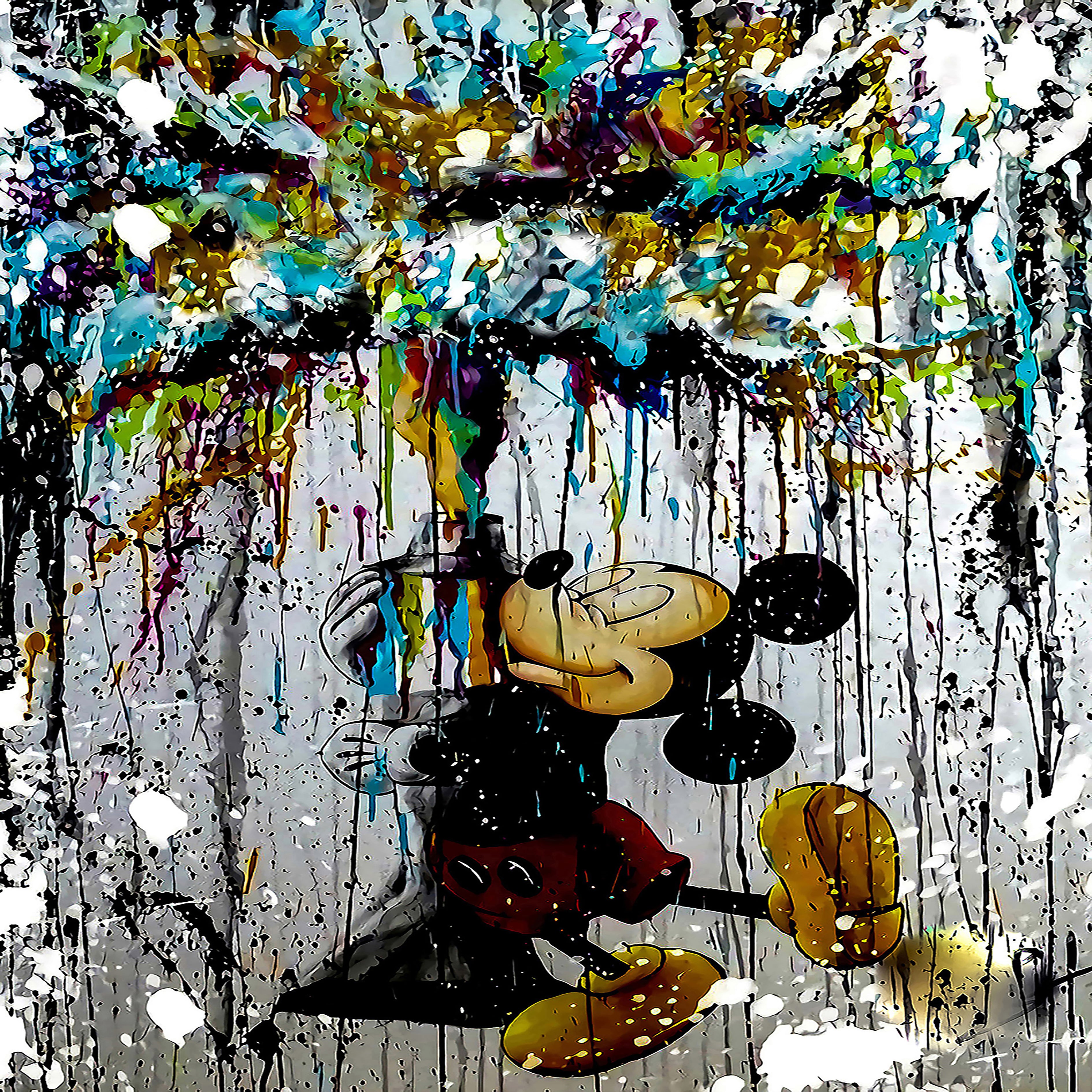 Mickey Mouse Original Pop Art Painting on Canvas Mickey Maus 