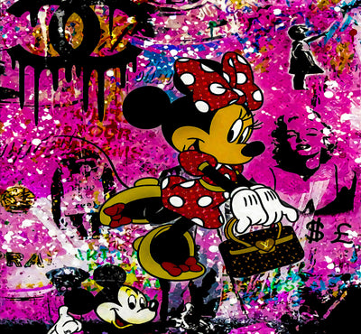 Pop Art Micky Maus Luxus Leinwand Bilder Wandbilder - Hochwertiger Kunstdruck B8019