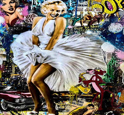 Pop Art Marilyn Monroe Leinwand Bilder Wandbilder - Hochwertiger Kunstdruck B8066