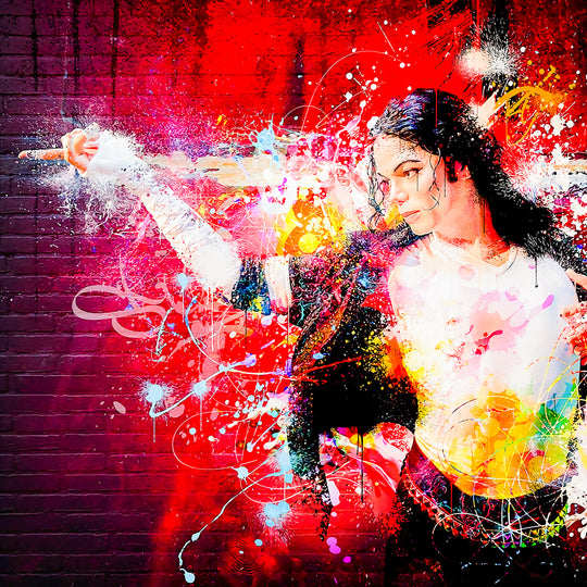 Abstrakt Michael Jackson Leinwand Bilder Wandbilder - Hochwertiger Kunstdruck B8082