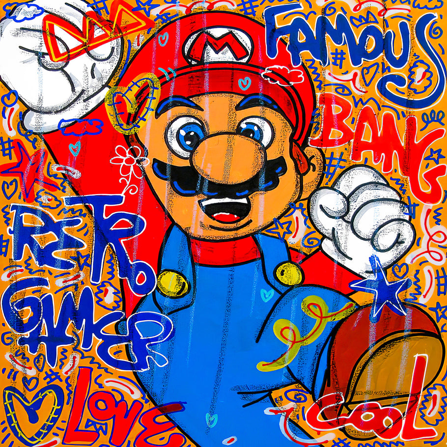 Pop Art Mario Kart Spiel Leinwand Bilder Wandbilder - Hochwertiger Kunstdruck B8131