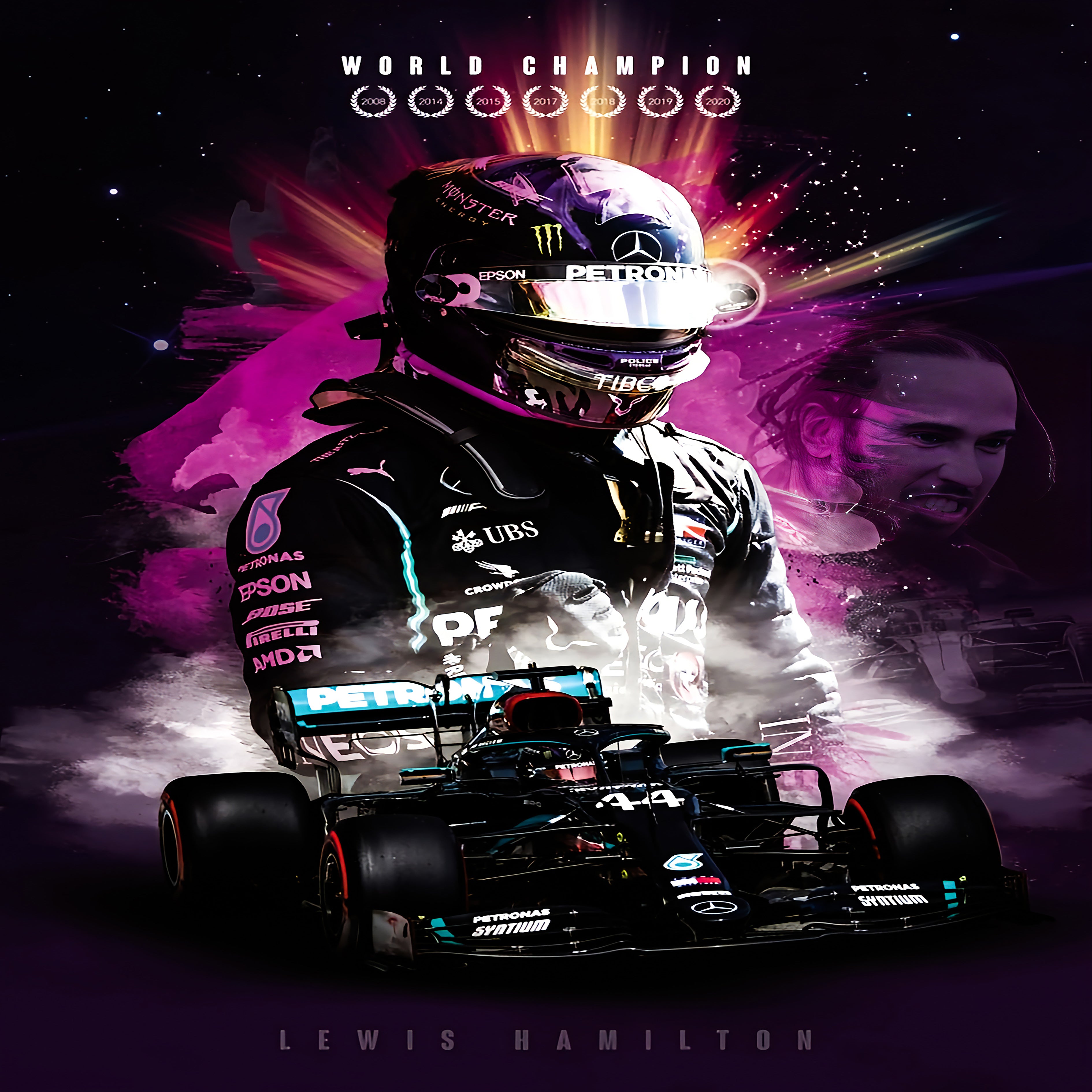Leinwand F1 Formel1 Lewis Bilder Hamilton - – Art Wandbilder Hochwertiger Magic Canvas Ku