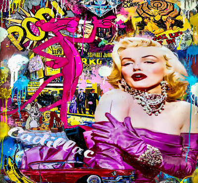 Pop Art Marilyn Monroe Leinwand Bilder Wandbilder - Hochwertiger Kunstdruck B8162