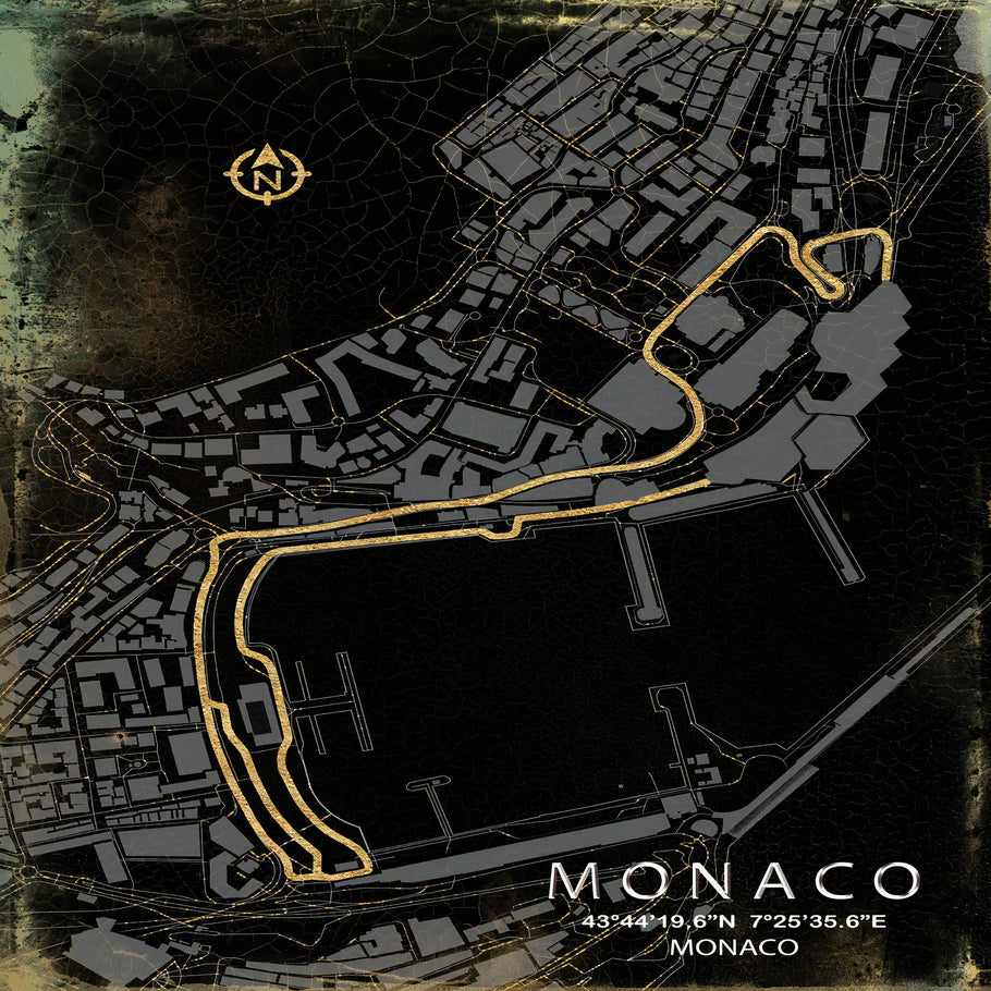 Leinwand Bilder Formel 1 Rennstrecke Monaco Wandbilder - Hochwertiger Kunstdruck B8219