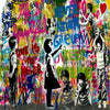 Leinwand Bilder Never give up Love Pop Art Wandbilder -Hochwertiger Kunstdruck B8366