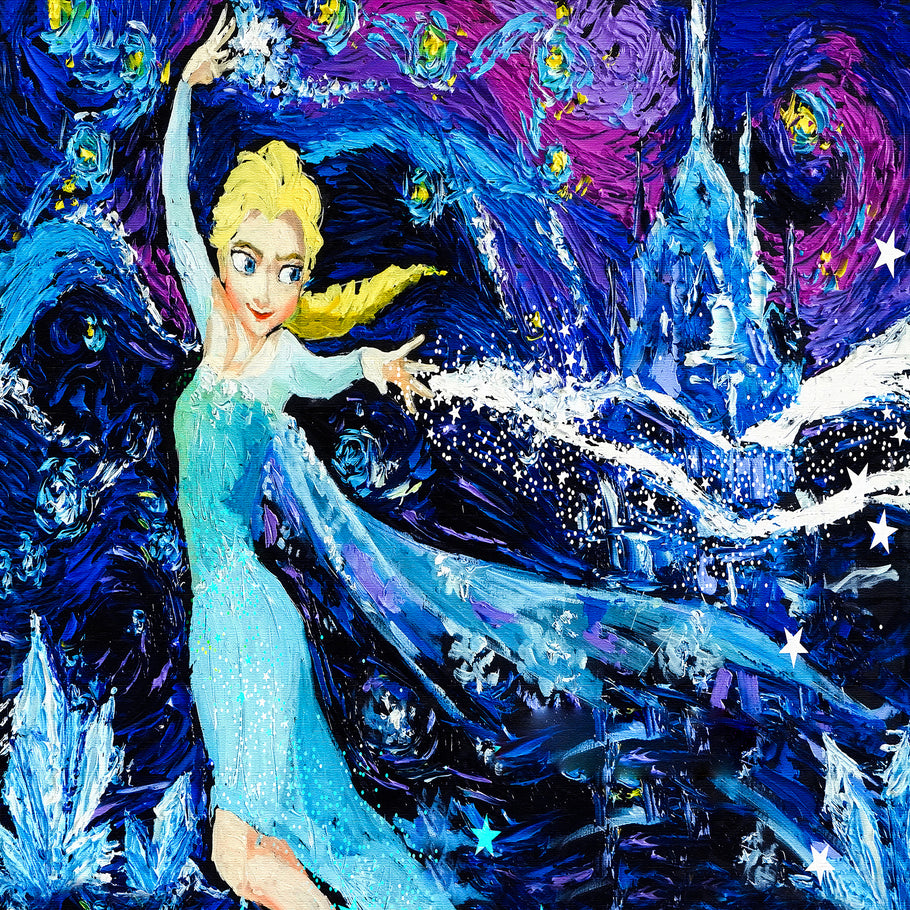 Leinwand Bilder Frozen Elsa  Eis Pop Art Wandbilder -Hochwertiger Kunstdruck B8371