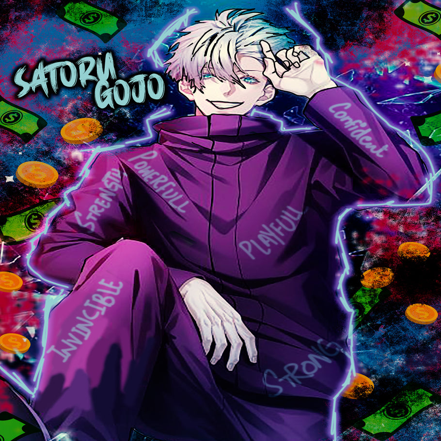 Leinwand Bilder Jujutsu Kaisen Gojo Anime Wandbilder -Hochwertiger Kunstdruck B8409