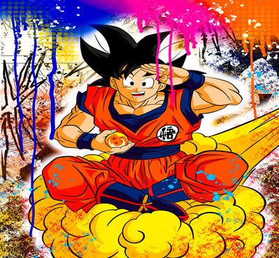Leinwand Bilder Dragon Ball Son Goku Pop Art Wandbilder -Hochwertiger Kunstdruck B8447
