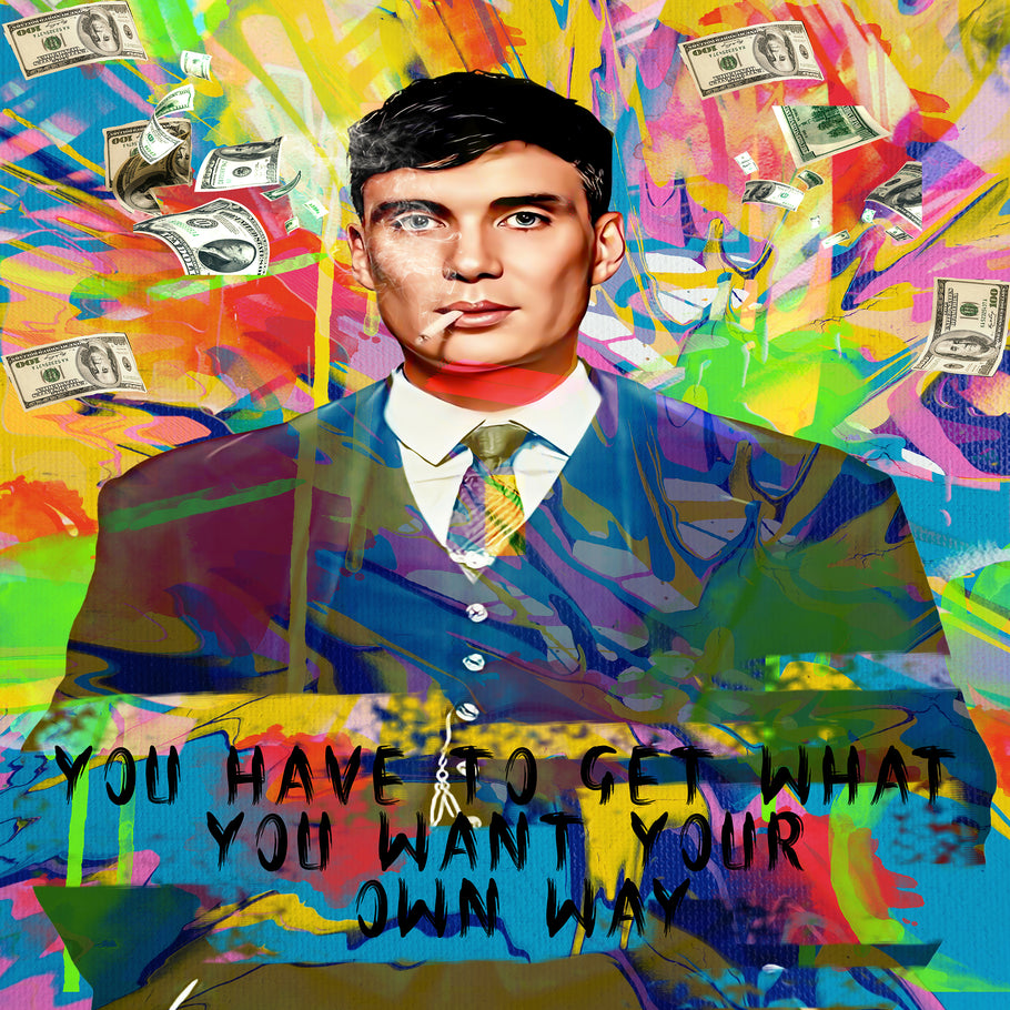 Leinwand Bilder Tommy Shelby Spruch  Pop Art Wandbilder -Hochwertiger Kunstdruck B8464