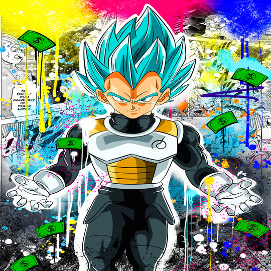 Leinwand Bilder Dragon Ball Vegeta Pop Art Wandbilder -Hochwertiger Kunstdruck B8496