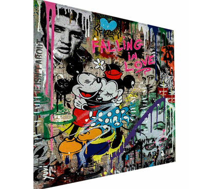  Magic Canvas Art - Bilder Dagobert Duck Pop Art Leinwandbild 1-  teilig Hochwertiger Kunstdruck modern Wandbilder Wanddekoration Design Wand  Bild B8302, Größe: 40 x 30 cm