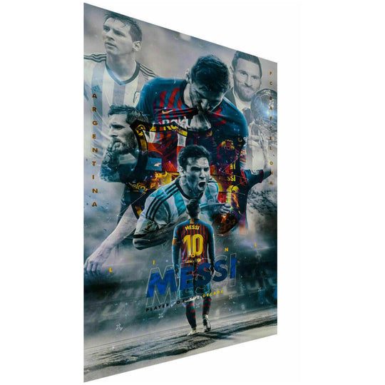 Fußball Lionel Messi FC Barcelona Leinwand Wandbilder - Hochwertiger Kunstdruck P5288