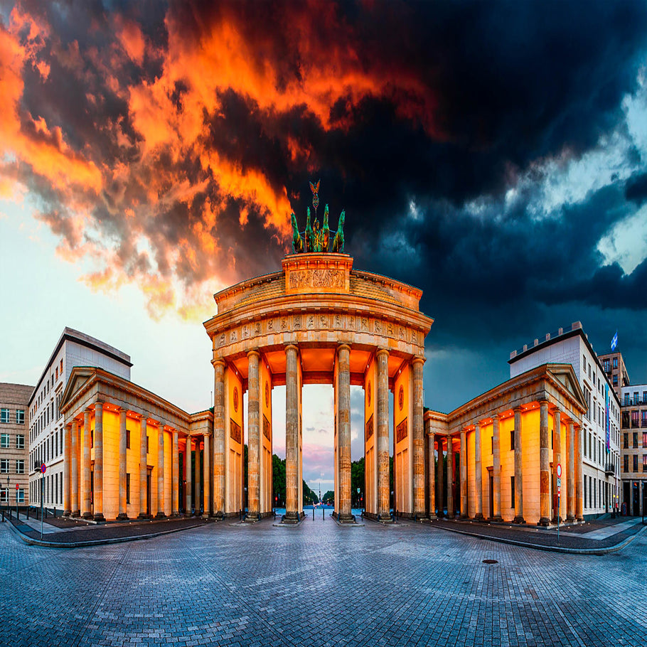 Leinwand Skyline Städte Berlin Bilder Wandbilder - Hochwertiger Kunstdruck P5097