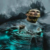 Cristiano Ronaldo CR7 Fußball Gemalt Leinwand Wandbilder-Hochwertiger Kunstdruck P5287