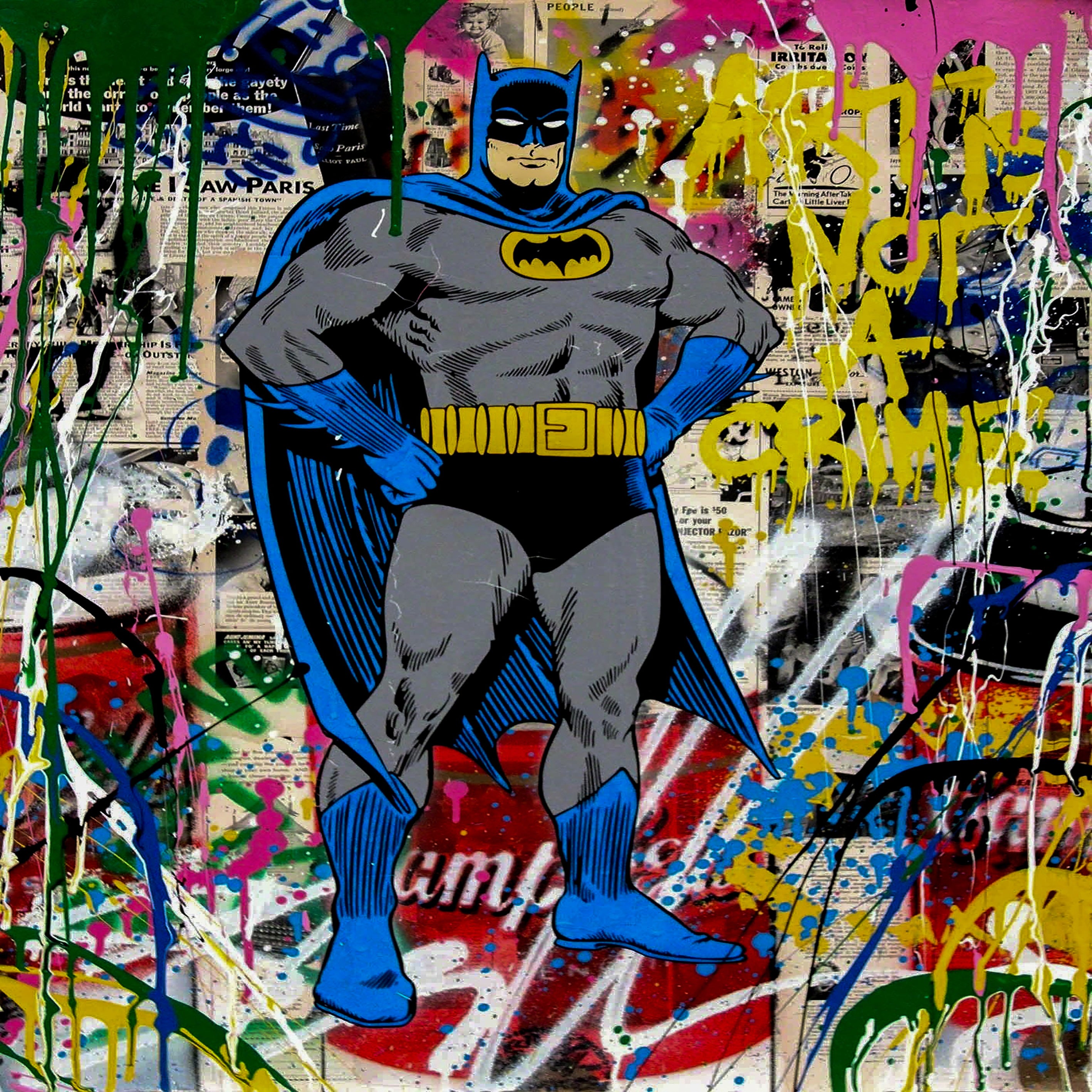 Magic Canvas Art Pop Art Batman Hero Held Leinwandbild 1- teilig