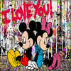 Micky Maus Pop Art  Kunst Leinwand Bilder Wandbilder - Hochwertiger Kunstdruck B8307