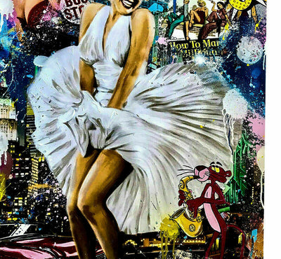 Pop Art Marilyn Monroe Leinwand Bilder Wandbilder - Hochwertiger Kunstdruck B8066