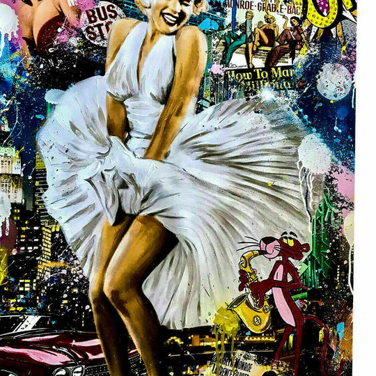 Pop Art Marilyn Monroe Leinwand Bilder Wandbilder - Hochwertiger Kunstdruck B8066