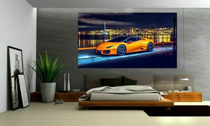 MagicCanvasArt Autos Sportwagen Lamborghini Bilder - Hochwertiger Kunstdruck A3081