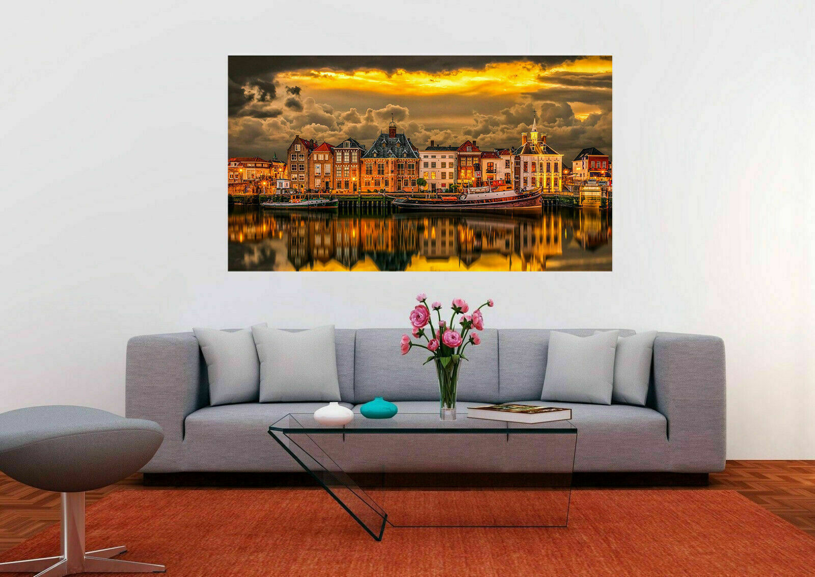 Leinwand Skyline Amsterdam Europa Niederlande Bilder Wandbilder A3641