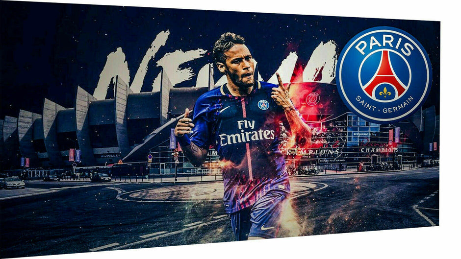 Leinwand Bilder Wandbilder Sport Fußball Neymar Paris -Hochwertiger Kunstdruck A3220