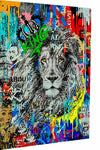 Leinwand Pop Art Löwe König lion Bilder Wandbilder - Hochwertiger Kunstdruck A4004