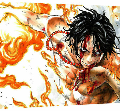 Leinwand Bilder One Piece Ace Anime Wandbilder XXL - Hochwertiger Kunstdruck A3722