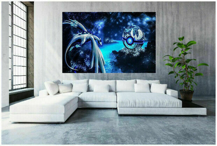 Leinwand Pokemon Pokeball Anime Bilder Wandbilder - Hochwertiger Kunstdruck A3547