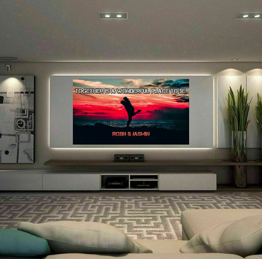 Personalisiertes Liebes Paar Freund Freundinn Geschenk Leinwand Wandbilder
