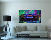 Leinwand Bilder Pop Art Sportwagen Luxus Auto Wandbilder-Hochwertiger Kunstdruck B8270