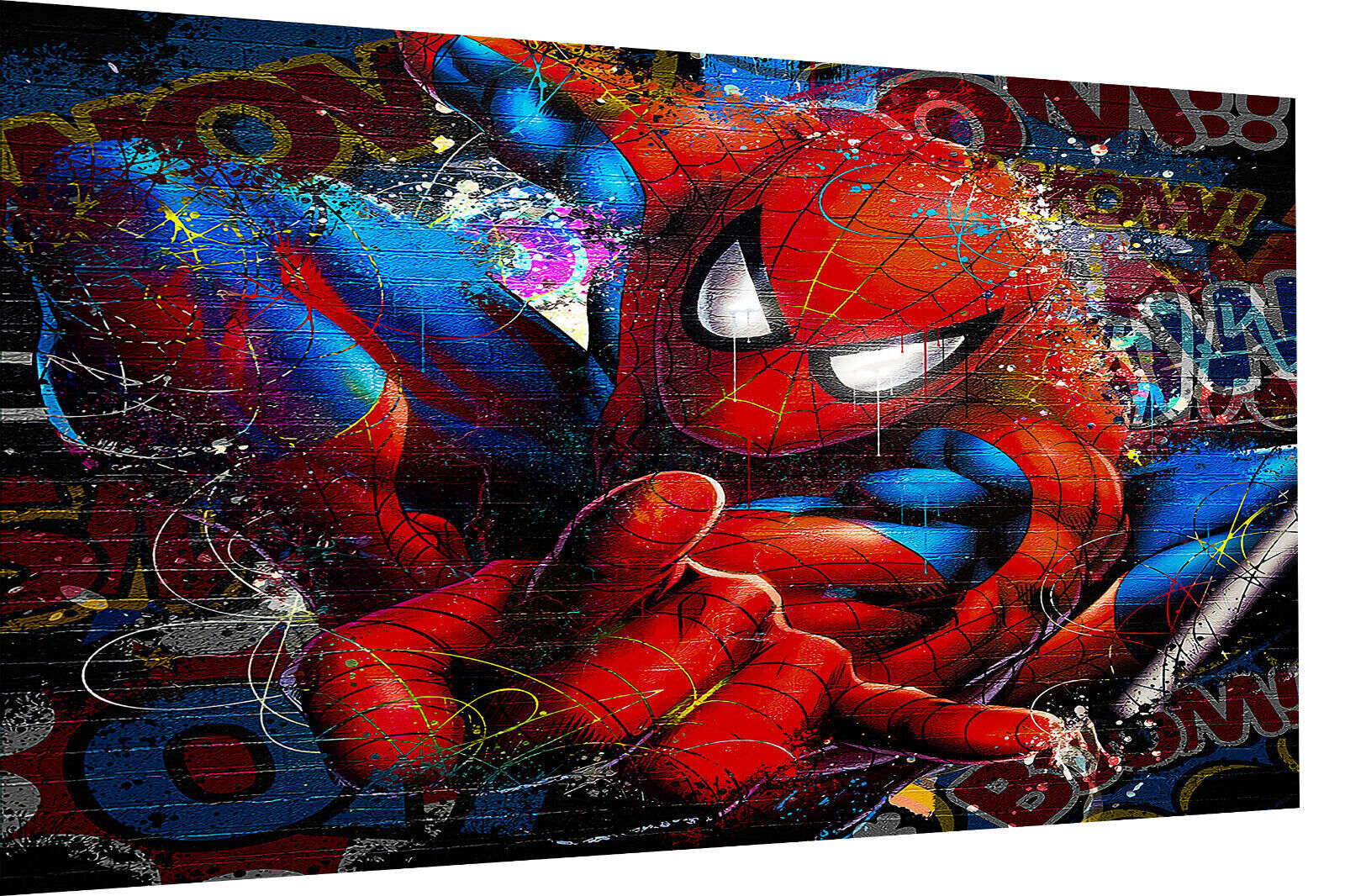 Leinwand Bilder Spider-  Man Held  Pop Art Wandbilder - Hochwertiger Kunstdruck B8209