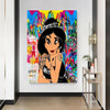 Leinwand Bilder Prinzessin Jasmin Pop Art Wandbilder - Hochwertiger Kunstdruck B8207