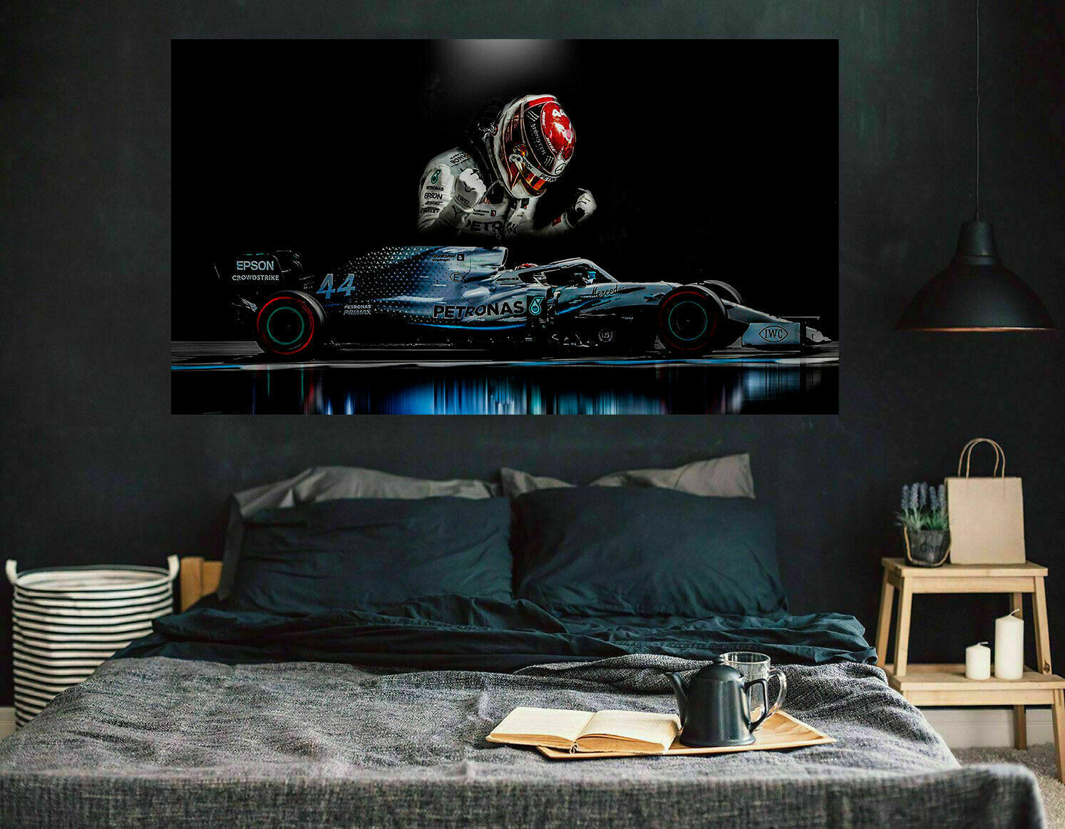 Magic Hochwertiger – Lewis Canvas Bilder Leinwand Formel1 Wandbilder - Ku Art Hamilton F1