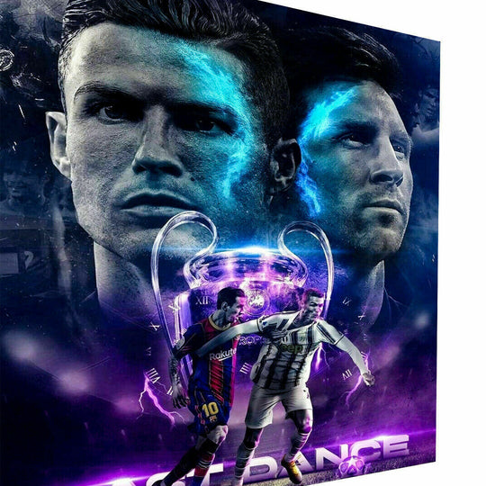 Leinwand Fußball Cristiano Ronaldo Lionel Messi Bilder Hochwertiger Kunstdruck P5327