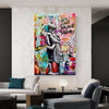 Pop Art Love Leinwand Bilder Wandbilder - Hochwertiger Kunstdruck B8183