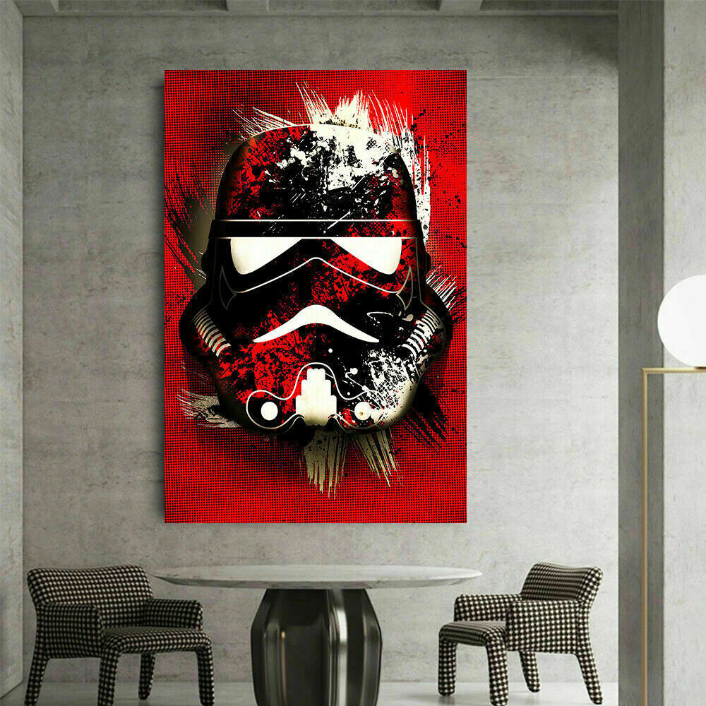 Star Wars Abstrakt Gesicht  Leinwand Bilder Wandbilder - Hochwertiger Kunstdruck B8113