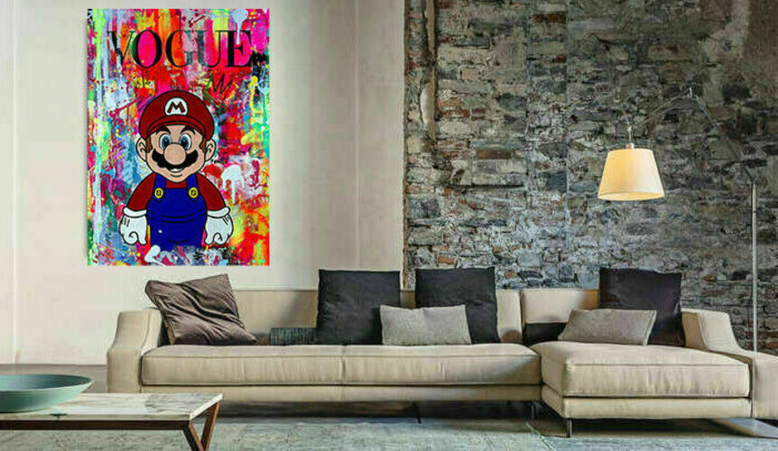 Pop Art Kunst Mario Kart Leinwand Bilder Wandbilder - Hochwertiger Kunstdruck P5349