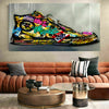 Abstrakte Schuhe Sneaker Leinwand Bilder Wandbilder - Hochwertiger Kunstdruck B8043