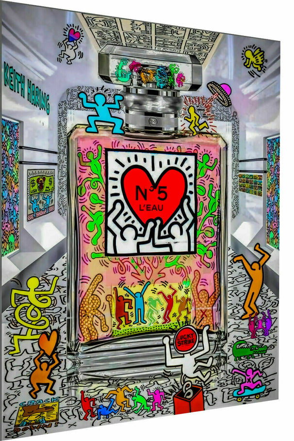 Pop Art Parfum Leinwand Bilder Wandbilder - Hochwertiger Kunstdruck B8155