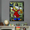 Leinwand Dagobert Geld Money Bilder Wandbilder - Hochwertiger Kunstdruck A4003