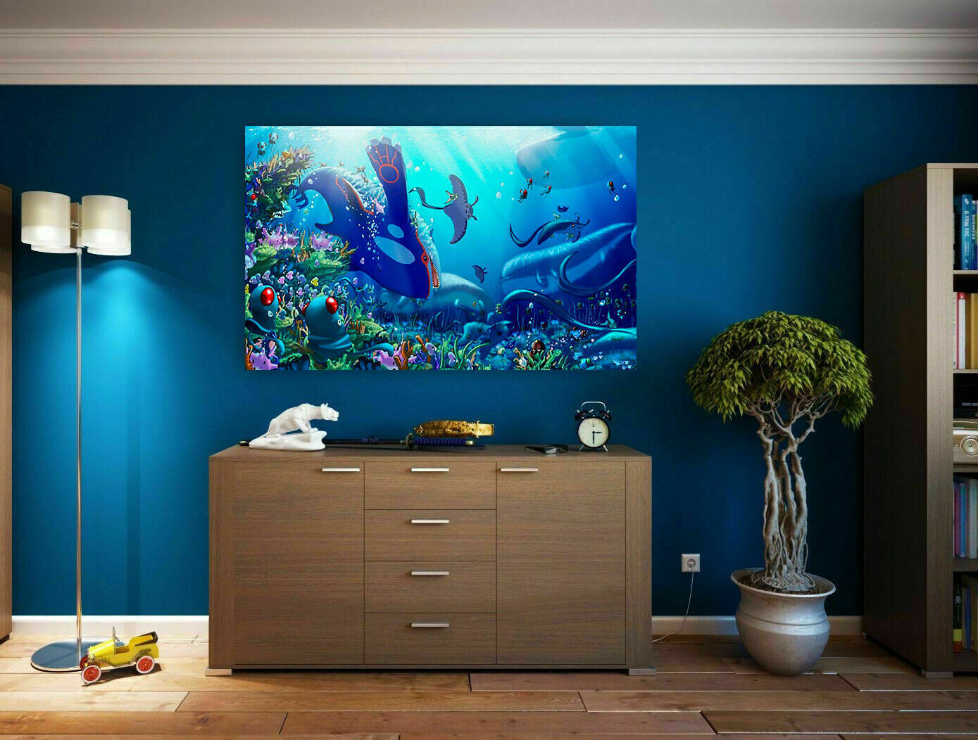 Leinwand Pokemon Wasser Anime Bilder Wandbilder - Hochwertiger Kunstdruck A3767