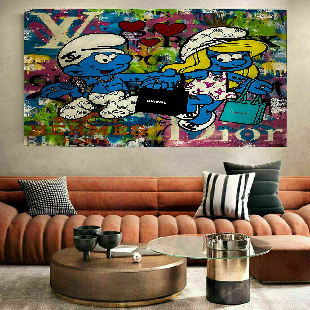 Pop Art Pluto Hund Leinwand Bilder Wandbilder - Hochwertiger Kunstdruck B8027