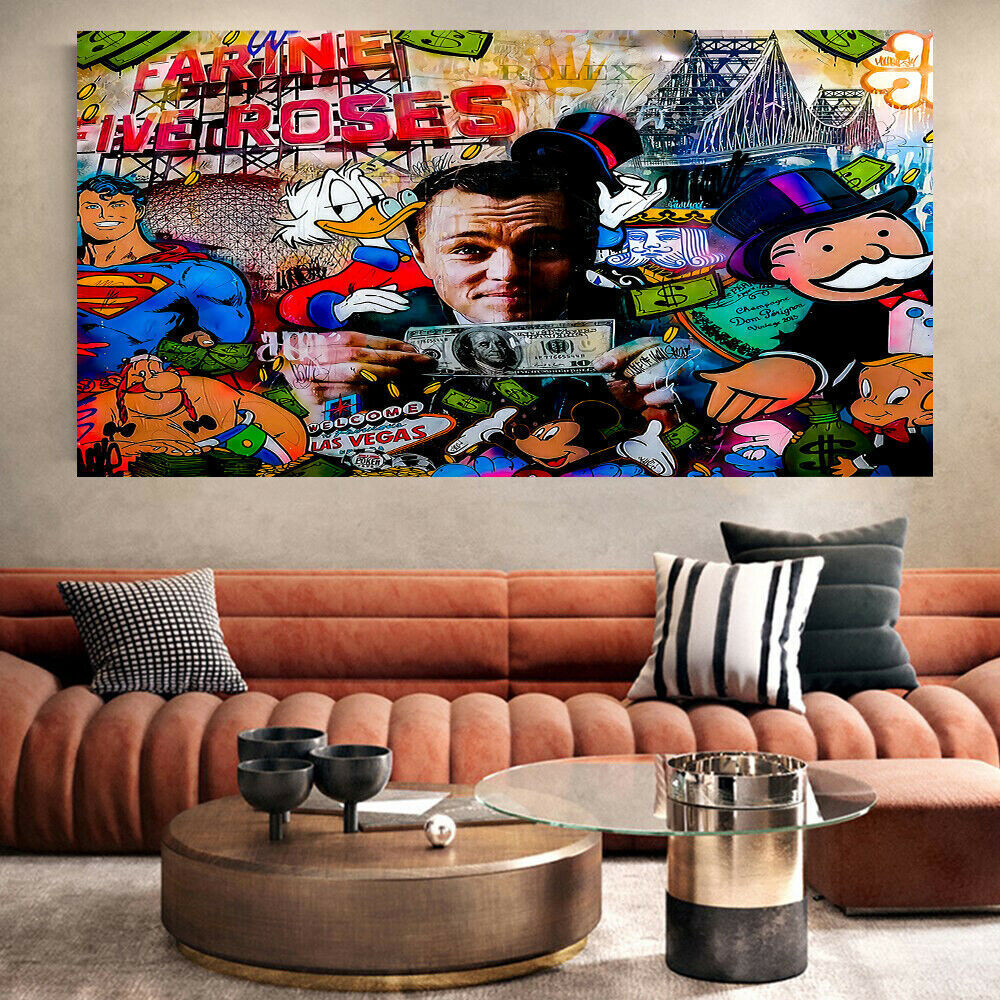 Pop Art Leinwand Kunst Art Bilder Wandbilder - Hochwertiger Kunstdruck B8049