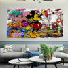 Pop Art Micky Maus Graffiti Leinwand Bilder Wandbilder - Hochwertiger Kunstdruck B8169