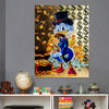 Leinwand Bilder Dagobert Duck Geld Pop Art Wandbilder -Hochwertiger Kunstdruck B8216